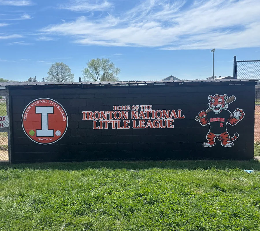 Little League sports banner printed in-house